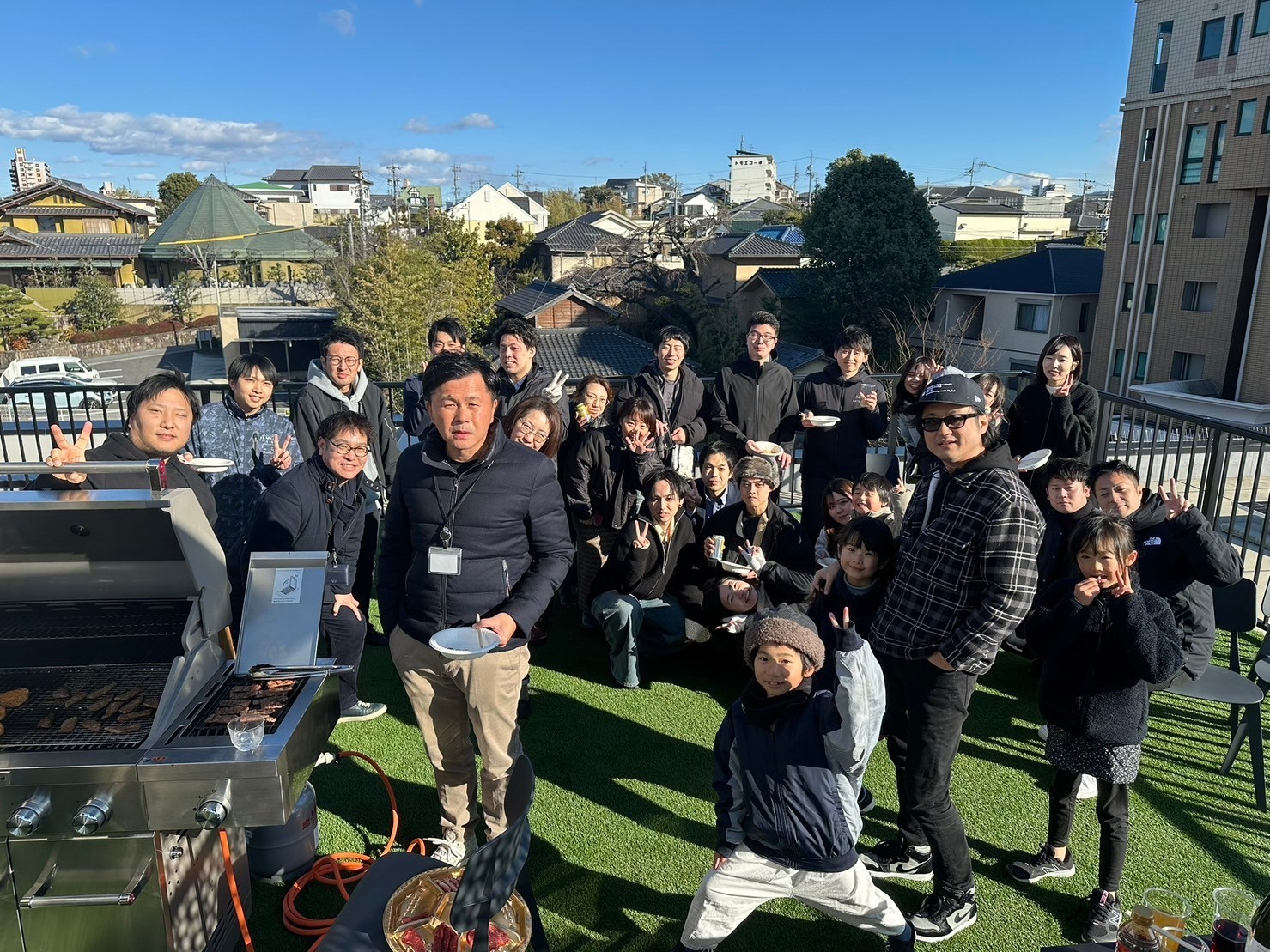 屋上でBBQ開催！